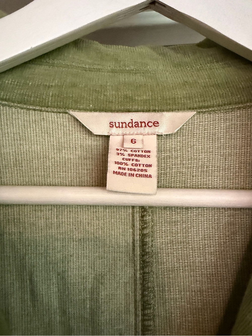Sundance Green Corduroy Blazer/ Jacket Size 6 E92 - Picture 2 of 5